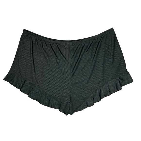 Secret Treasures Black Sleep Shorts Ruffle Trim Stretchy Pajama Loungewear - Picture 10 of 12